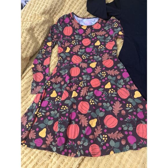 Girls Two-Piece Dress Set NEW Fall Winter Pumpkin Black Solid TCP size 16 - Picture 2 of 4